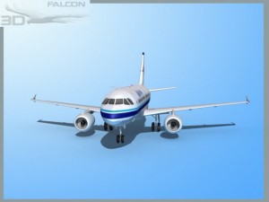 falcon3d  a319 eurocypria airlines 3D Model