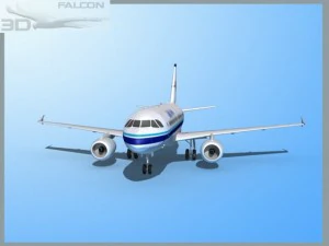 falcon3d  a319 eurocypria airlines 3D Model