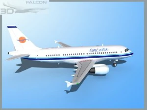 falcon3d  a319 eurocypria airlines 3D Model