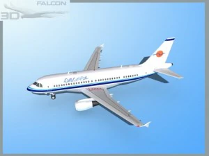 falcon3d  a319 eurocypria airlines 3D Model