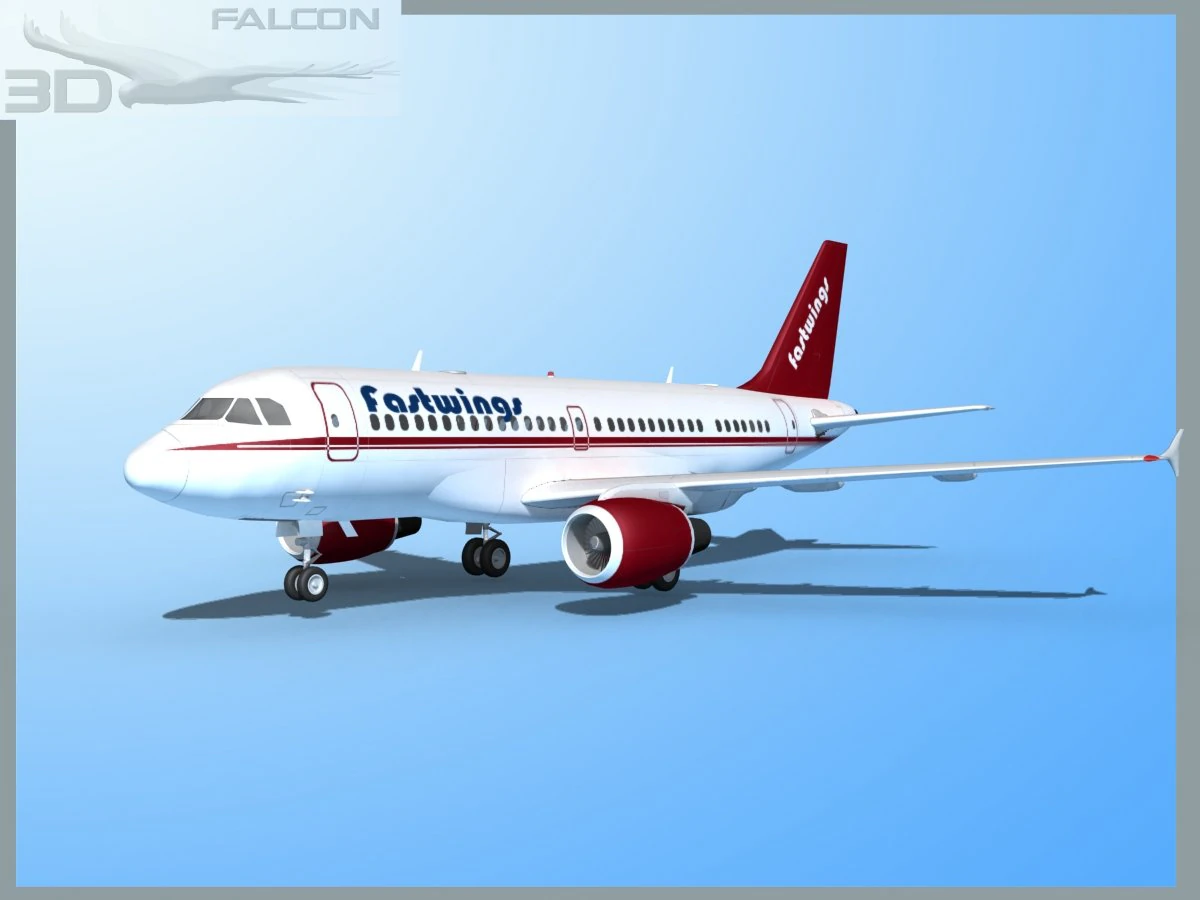 falcon3d  a319 fastwings 3D Model .c4d .max .obj .3ds .fbx .stl .blend 