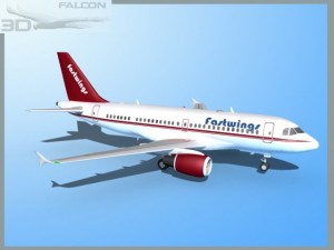 falcon3d  a319 fastwings 3Dモデル