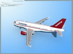 falcon3d  a319 fastwings 3Dモデル