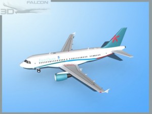 falcon3d  a319 first choice airways 3D मॉडल