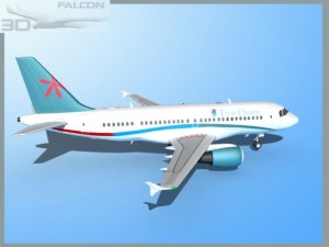falcon3d  a319 first choice airways 3D मॉडल