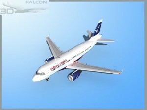 falcon3d  a319 hamburg airways 3D Model