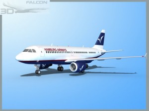 falcon3d  a319 hamburg airways Modèle 3D