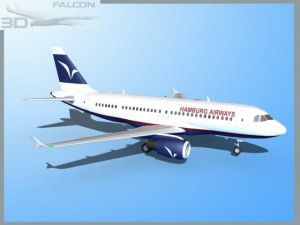 falcon3d  a319 hamburg airways Modèle 3D