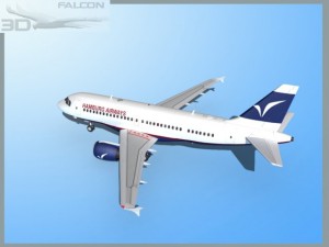 falcon3d  a319 hamburg airways Modèle 3D