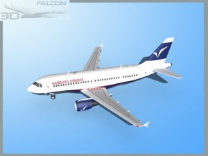 falcon3d  a319 hamburg airways Modèle 3D