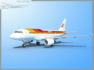 falcon3d  a319 iberia 3D 모델