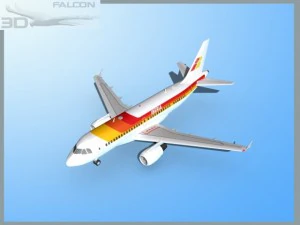 falcon3d  a319 iberia 3D Model