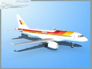 falcon3d  a319 iberia Model 3D
