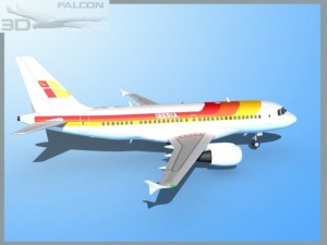 falcon3d  a319 iberia Model 3D