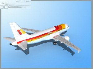 falcon3d  a319 iberia Model 3D