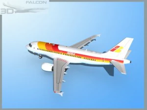 falcon3d  a319 iberia 3D Model