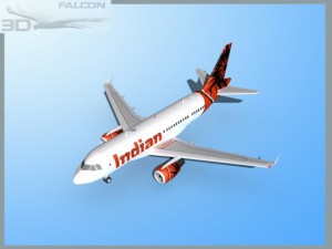 falcon3d a319 indian airlines 3D Model