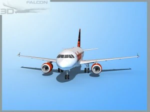 falcon3d a319 indian airlines 3D Model