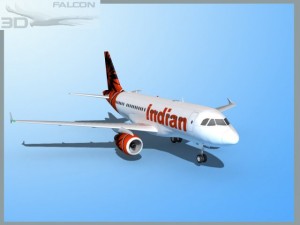 falcon3d a319 indian airlines 3D Model