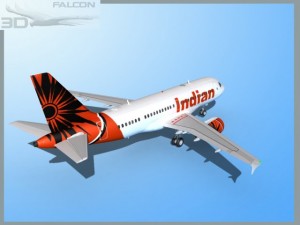 falcon3d a319 indian airlines 3D Model