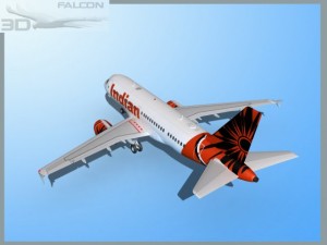falcon3d a319 indian airlines 3D Model