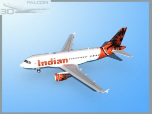falcon3d a319 indian airlines 3D Model