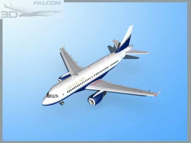 falcon3d  a319 jab 3D Model .c4d .max .obj .3ds .fbx .stl .blend 