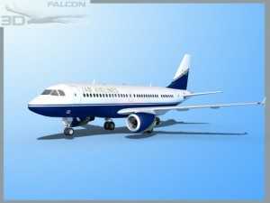 falcon3d  a319 jab 3D Model