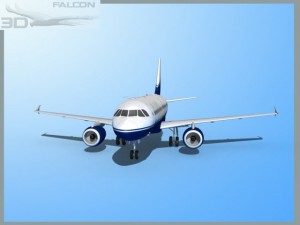 falcon3d  a319 jab 3D Model