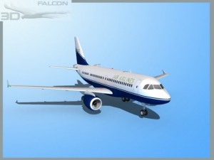 falcon3d  a319 jab 3D Model