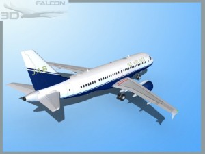 falcon3d  a319 jab 3D Model