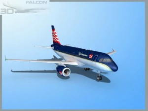 falcon3d  a319 jet america charter 3D Model