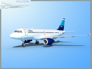 falcon3d  a319 jet blue 3D 모델