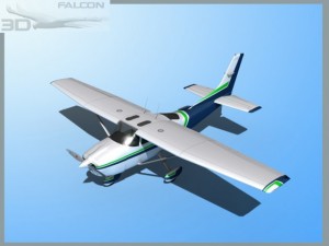 falcon 3d c182 skylane f06 3D Модель