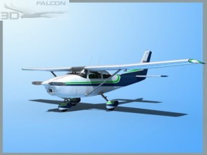 falcon 3d c182 skylane f06 3D Model