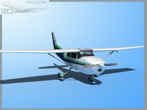 falcon 3d c182 skylane f06 3D Model