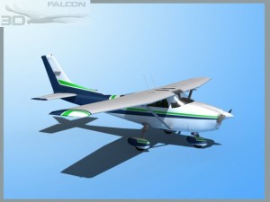 falcon 3d c182 skylane f06 3D Model