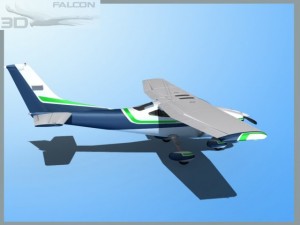 falcon 3d c182 skylane f06 3D Model