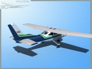 falcon 3d c182 skylane f06 3D Model