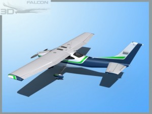 falcon 3d c182 skylane f06 3D Model