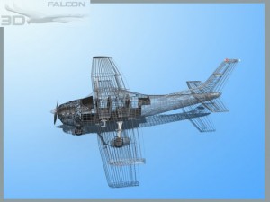 falcon 3d c182 skylane f06 3D Model