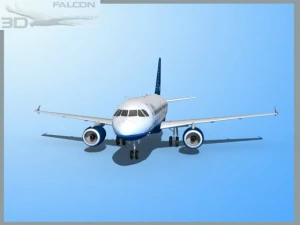 falcon3d  a319 jet blue 2 3D Model