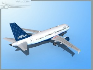 falcon3d  a319 jet blue 2 Modèle 3D