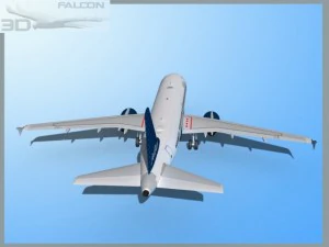 falcon3d  a319 jet blue 2 3D Model