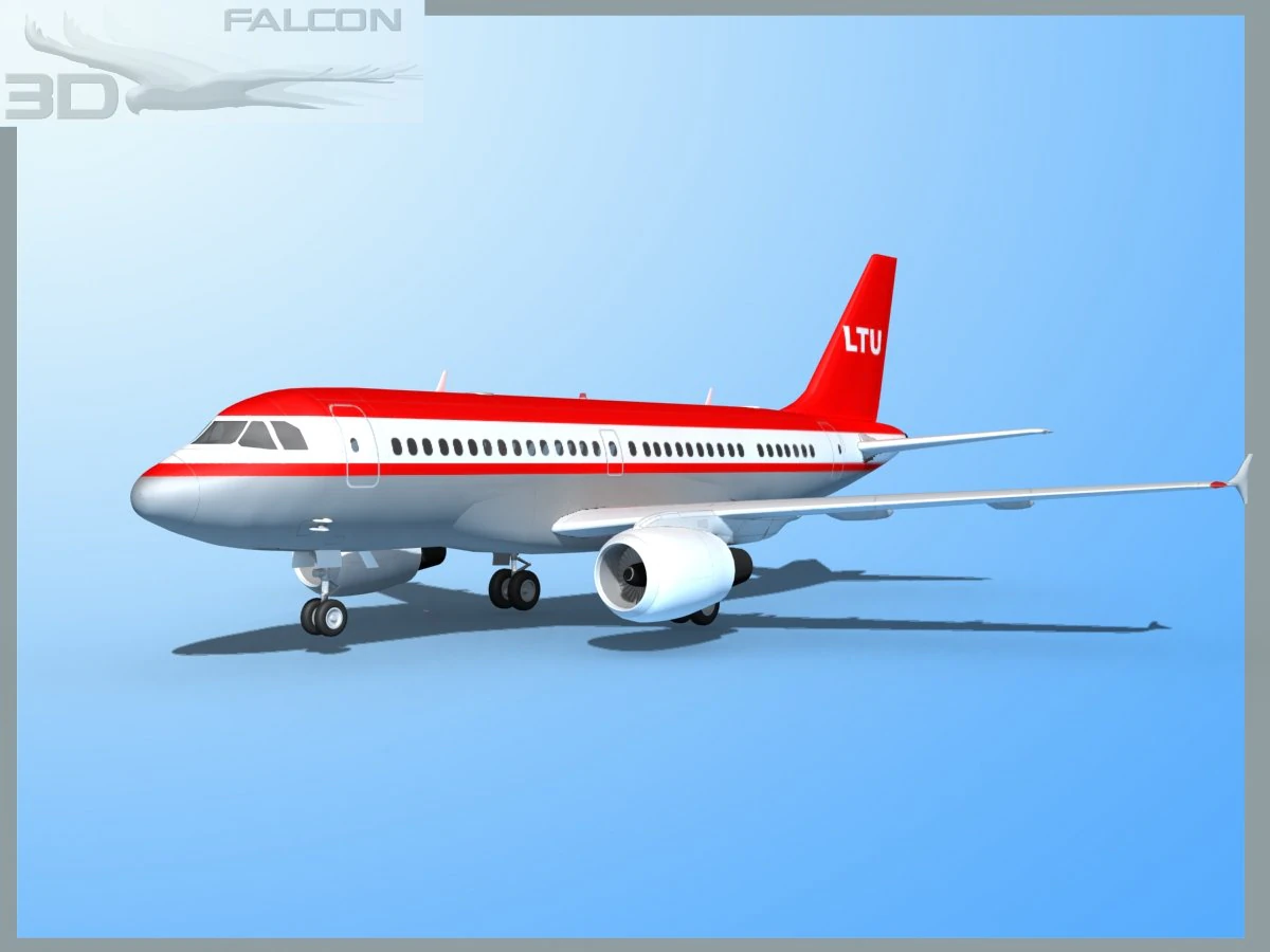 falcon3d  a319 ltu 3D Model .c4d .max .obj .3ds .fbx .stl .blend 