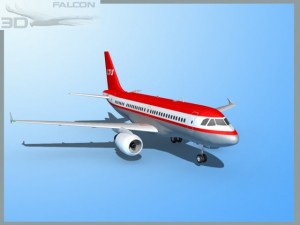 falcon3d  a319 ltu Model 3D