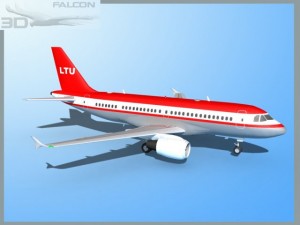 falcon3d  a319 ltu Model 3D