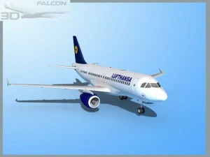 falcon3d  a319 lufthansa 3D Model