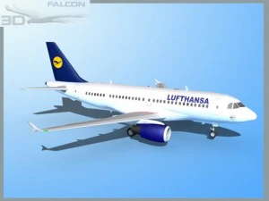 falcon3d  a319 lufthansa 3D Model