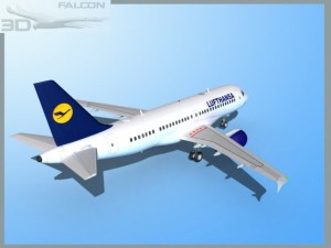 falcon3d  a319 lufthansa Model 3D